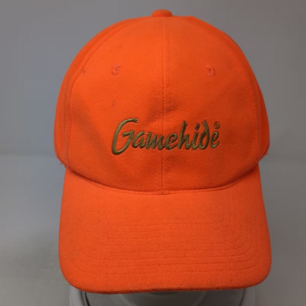 Gamehide Baseball Cap Orange Snapback OS Polyester Embroidered Adjustable Hat - Picture 2 of 9